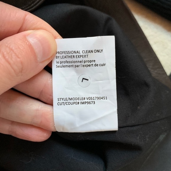 VINCE Colorblock Black Leather Wrap Moto Jacket - Picture 10 of 12